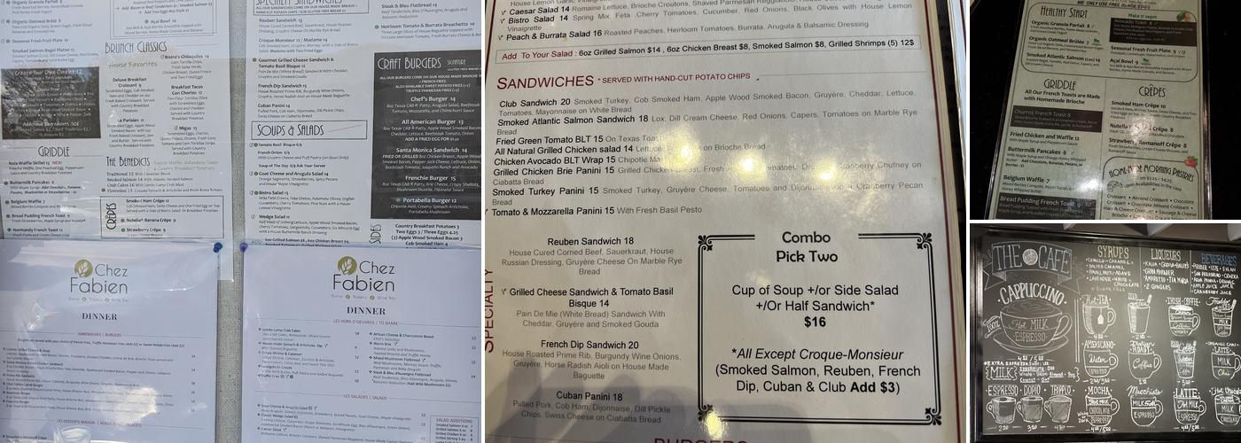 Main Street Bistro & Bakery Menu