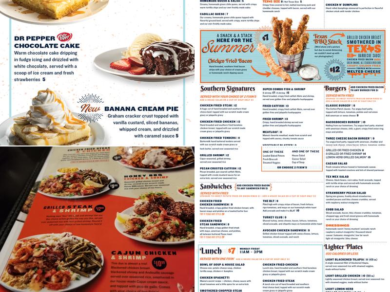 Cotton Patch Cafe Menu