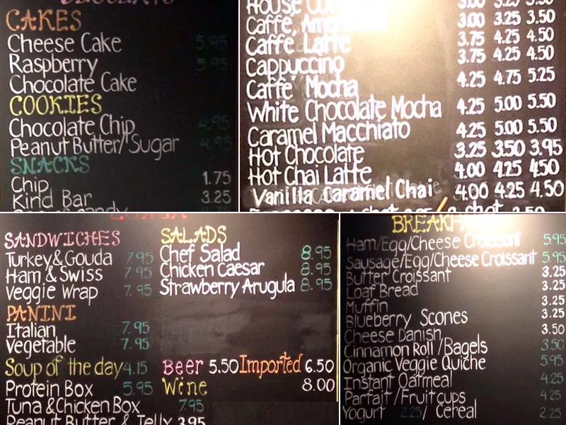 The Cocoa Bean Express Menu