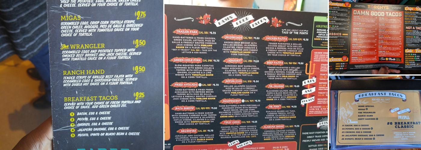 Torchy's Tacos Menu