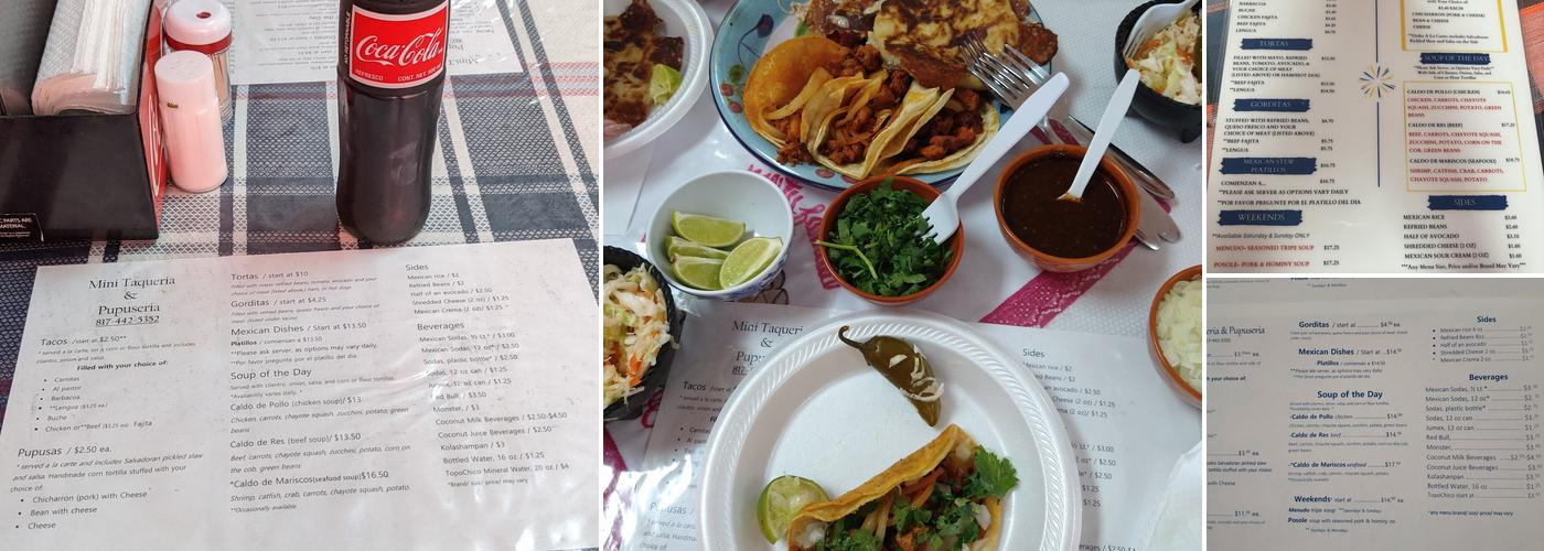 Mini Taqueria & Pupuseria Menu