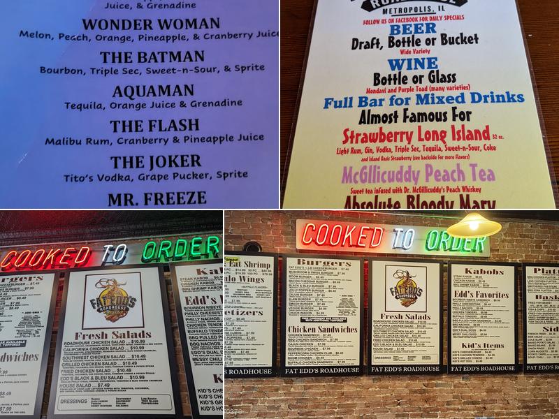 Fat Edd's Roadhouse Menu