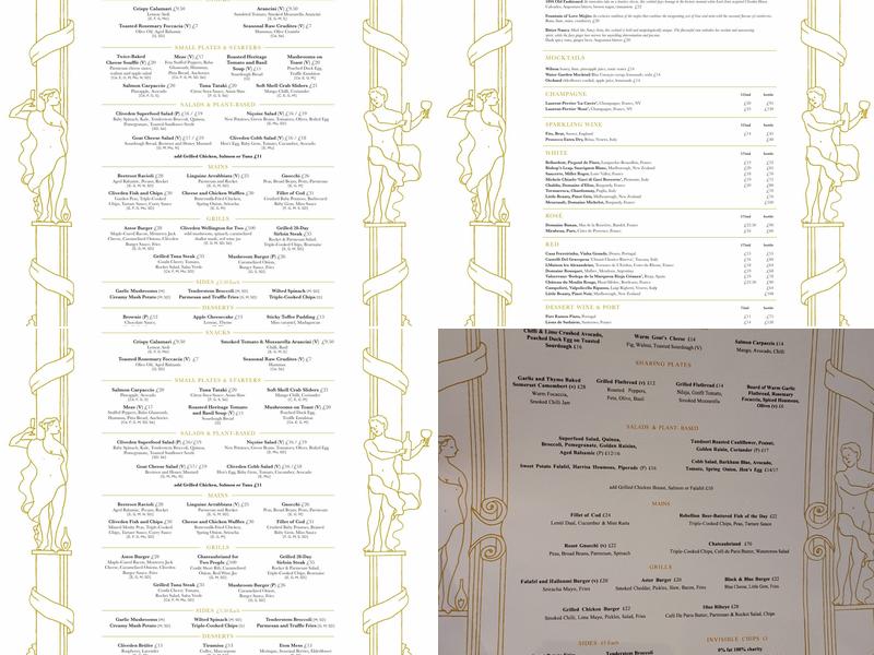 The Astor Grill Menu