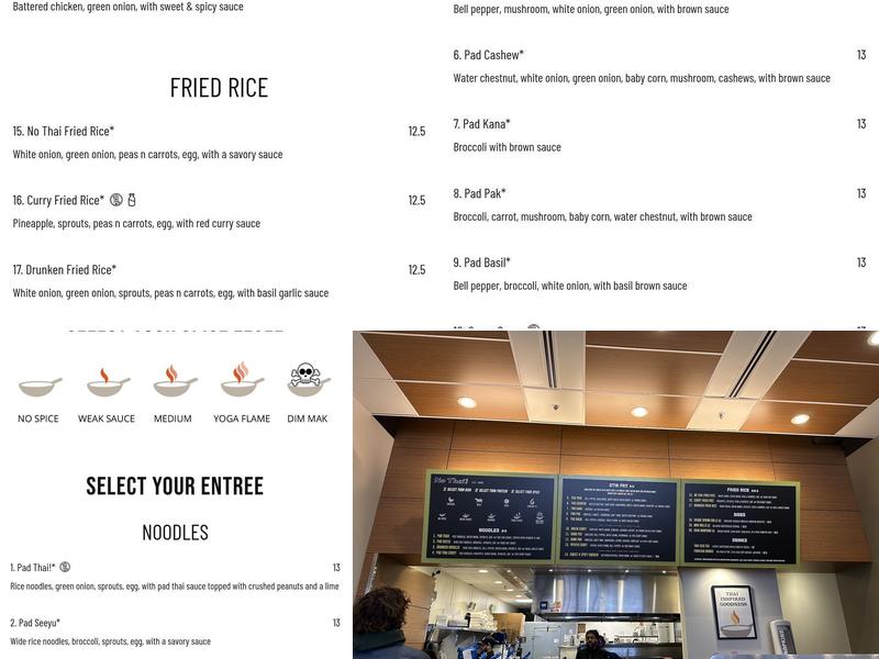 No Thai! S. Main Menu