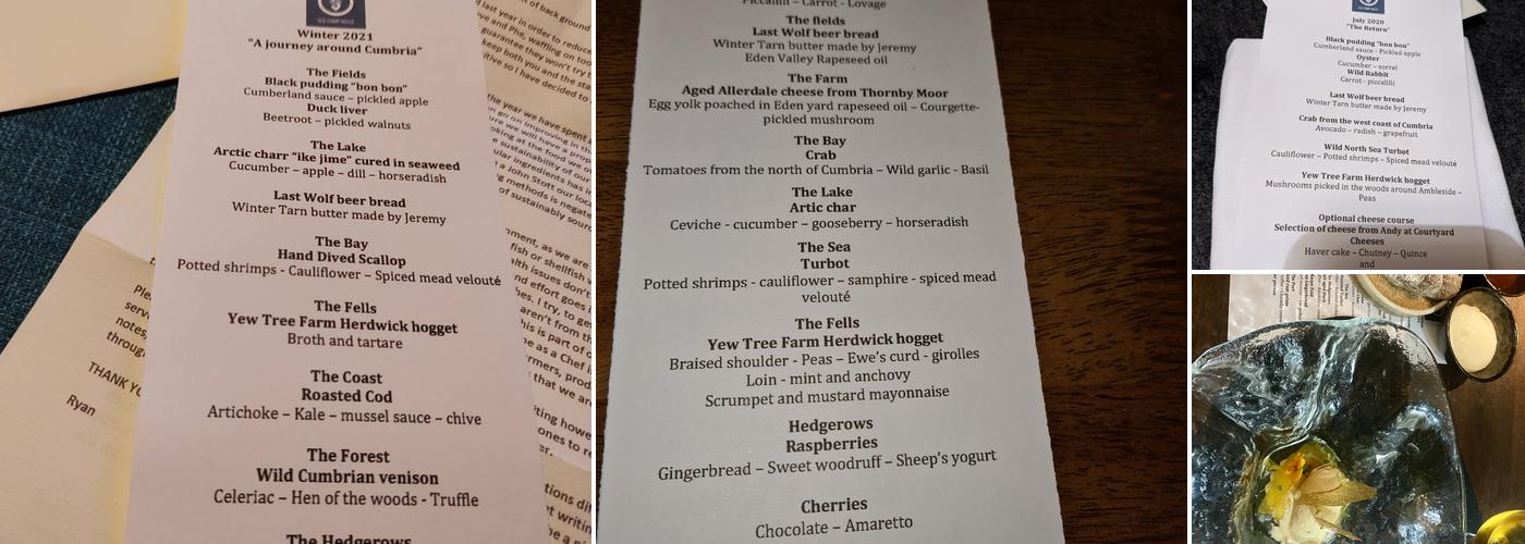 The Old Stamp House Restaurant Menu