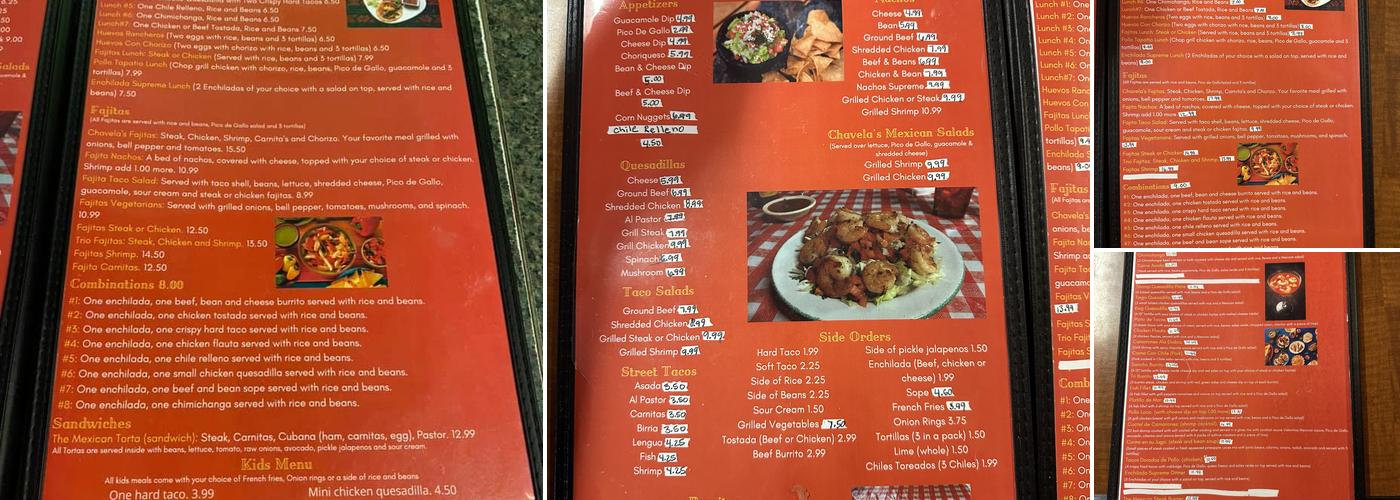 Chavela's Menu