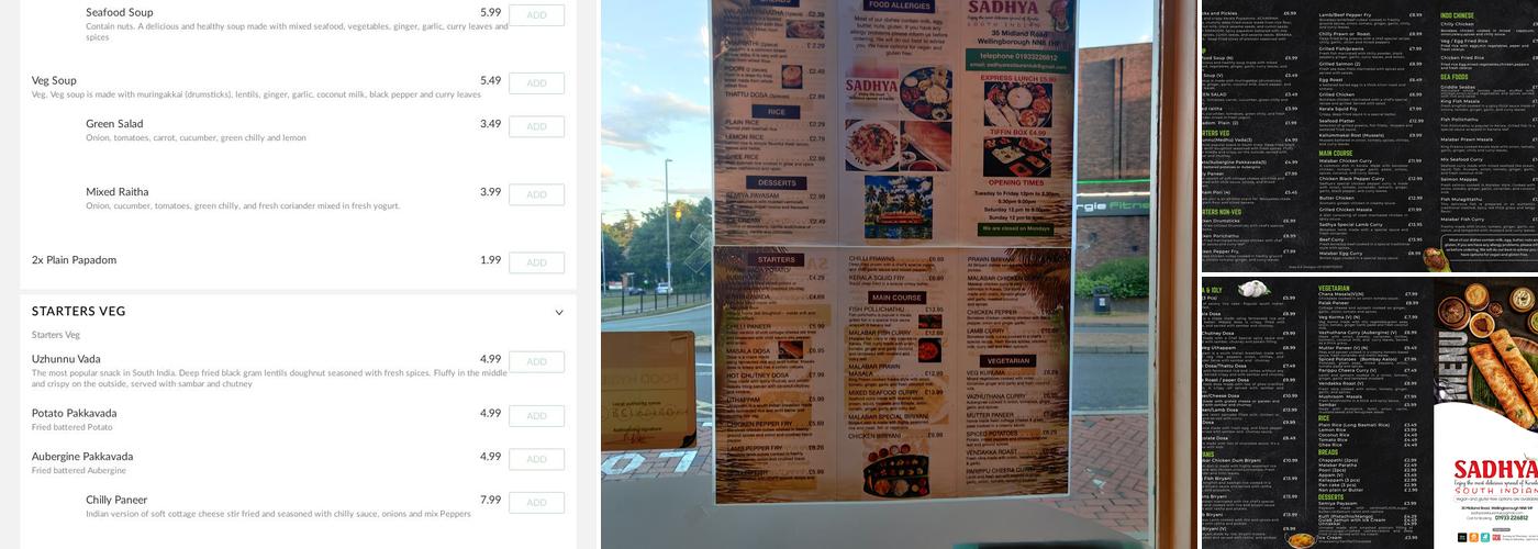 SADHYA Menu
