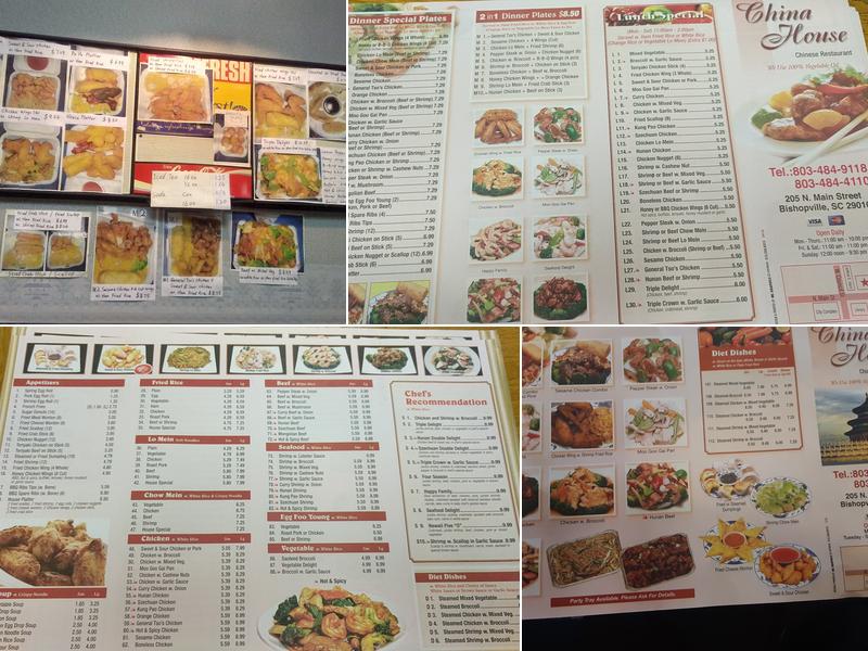 China House Menu