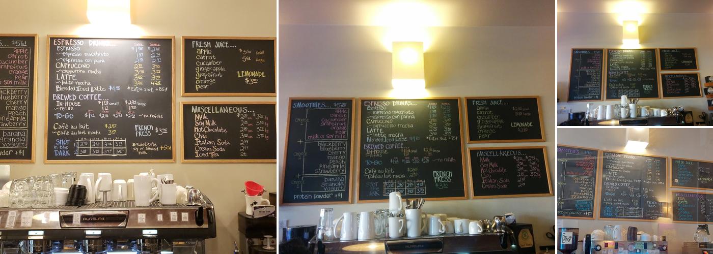 61B Cafe Menu