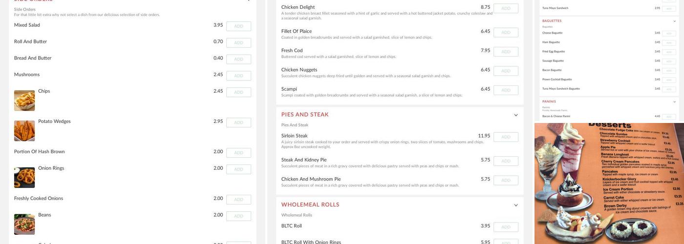 Jenny's Restaurants - Kettering Menu