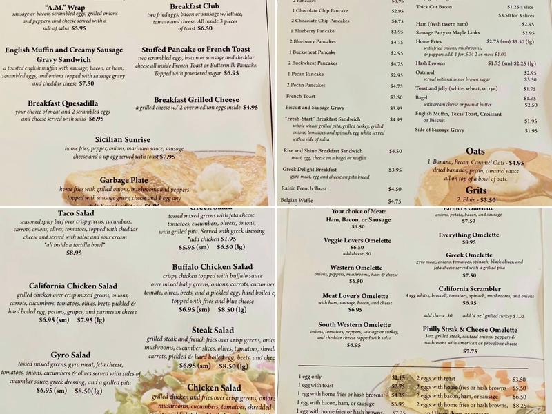 Le cafe Menu