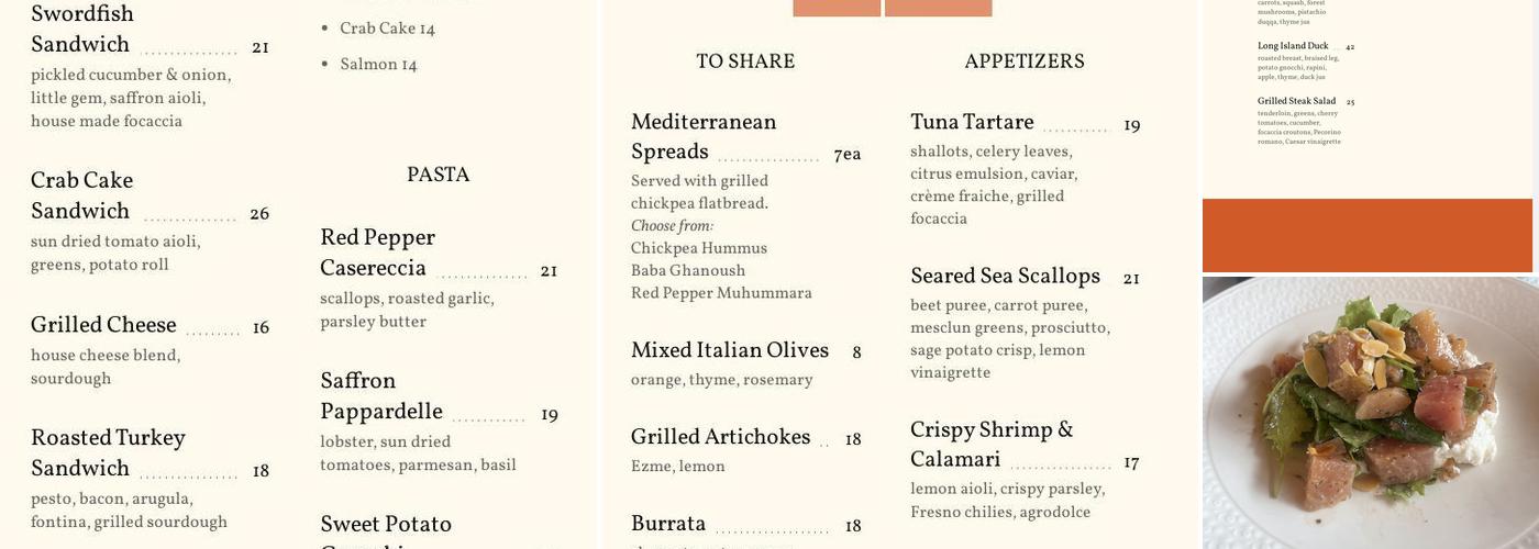 Casbah Menu