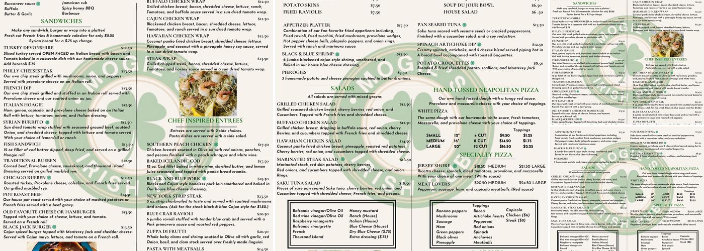 Mogie's Irish Pub Menu