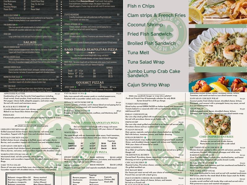 Mogie's Irish Pub Menu
