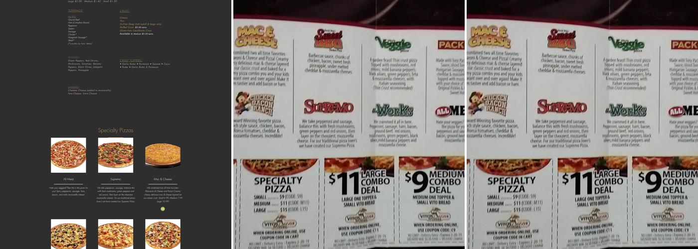Vito's Pizza and Subs Heatherdowns and Maumee Menu