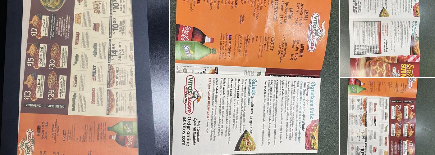 Vito's Pizza and Subs Perrysburg Menu