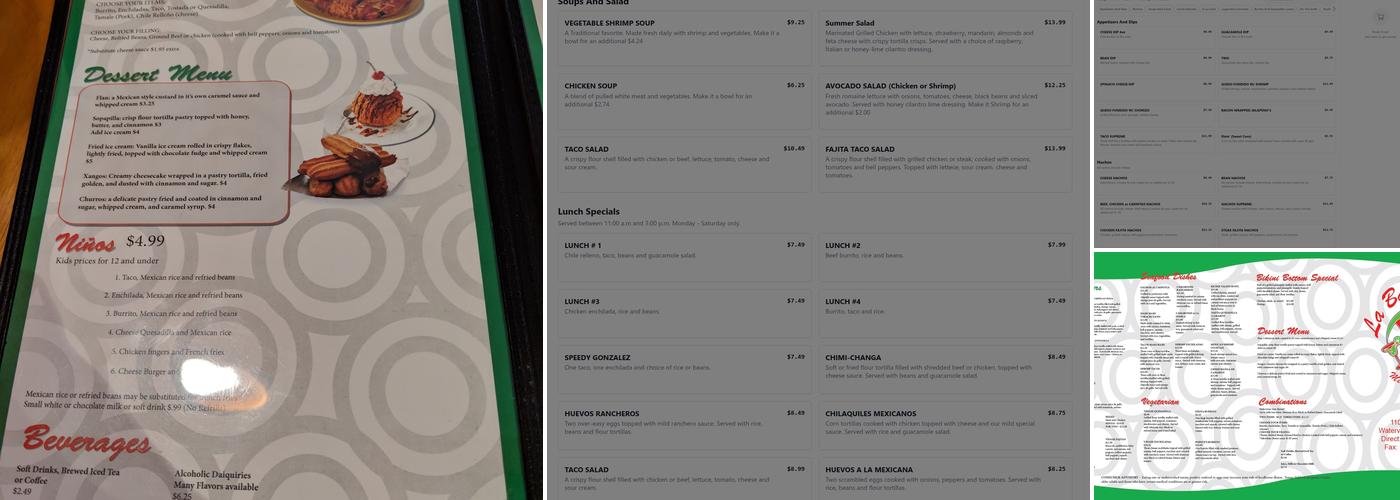 La Banda Mexican Grill Menu