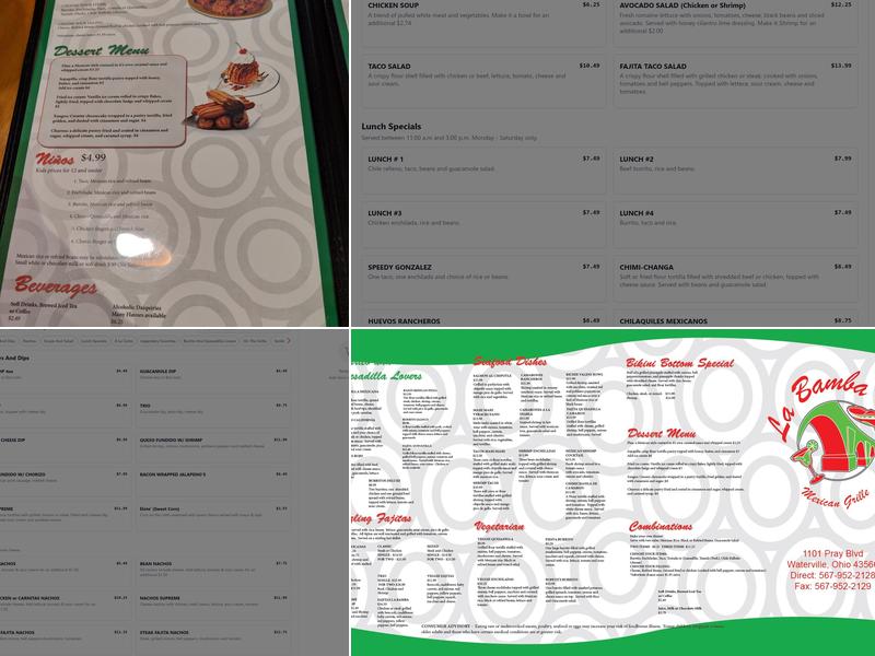 La Banda Mexican Grill Menu