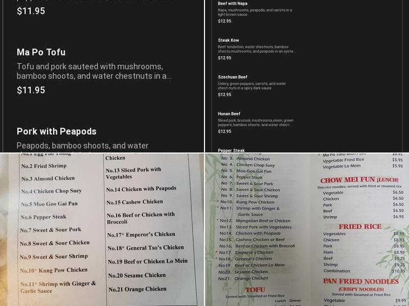 Lee Gardens Menu