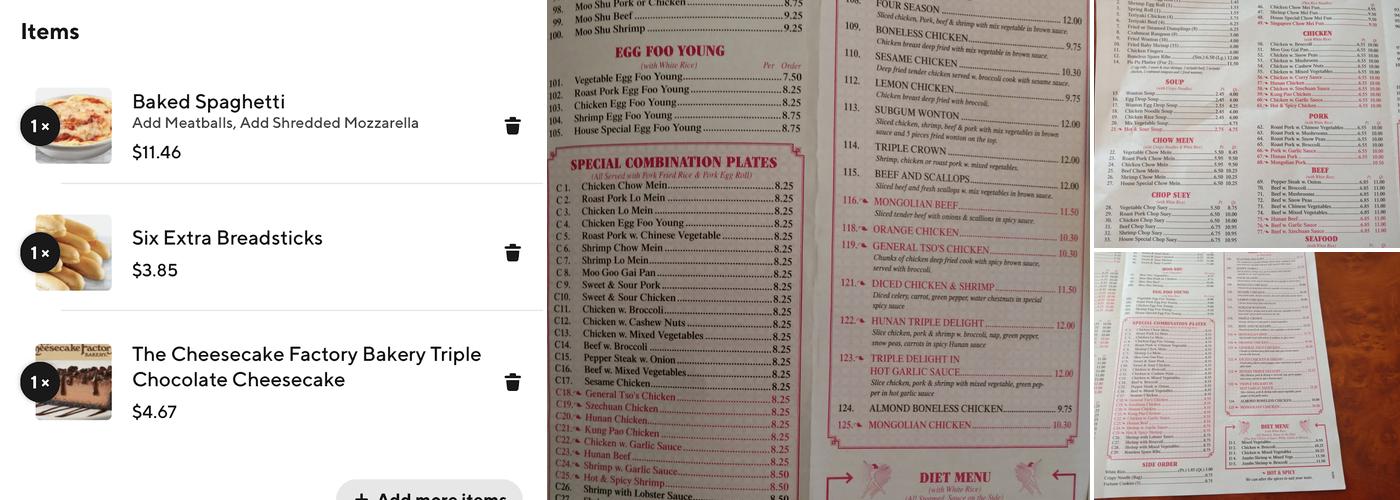 China King Menu