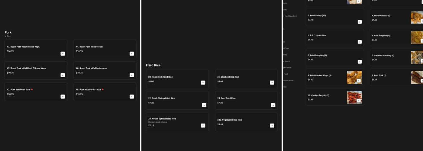 China City Buffet Menu