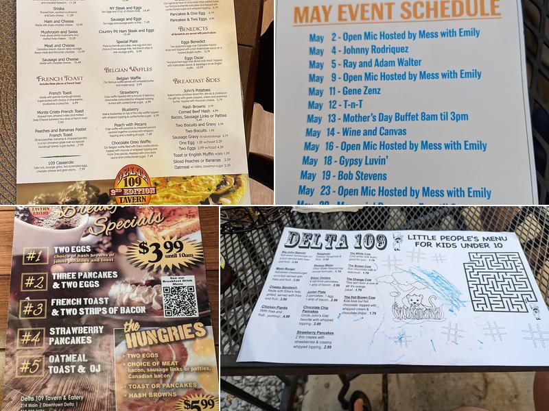 Delta 109 Menu
