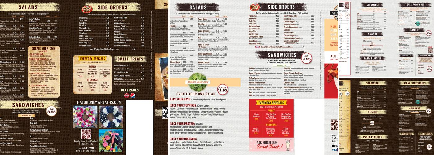 Glenside Pizza Menu