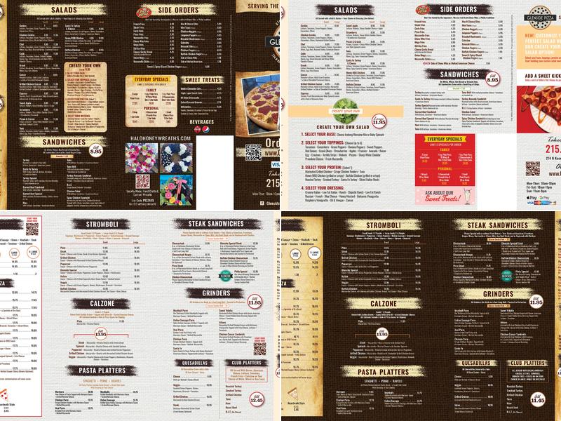 Glenside Pizza Menu