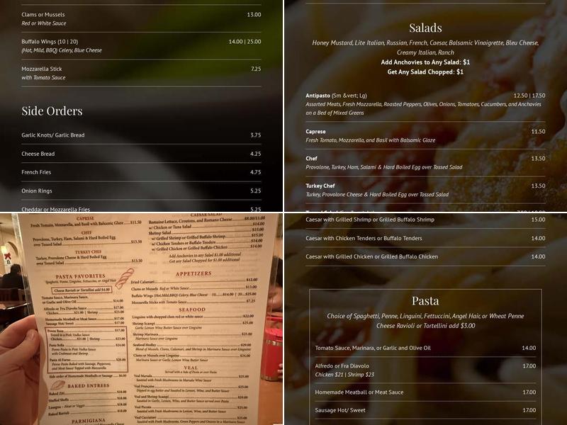 Bella's Restaurant & Pizzeria Menu