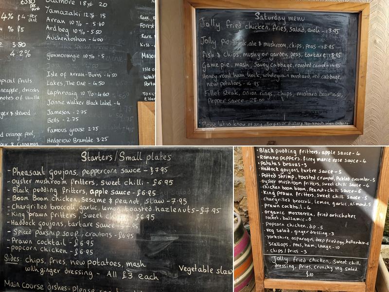 The Jolly Farmer Inn Menu