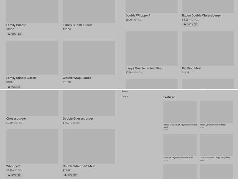 Burger King Menu