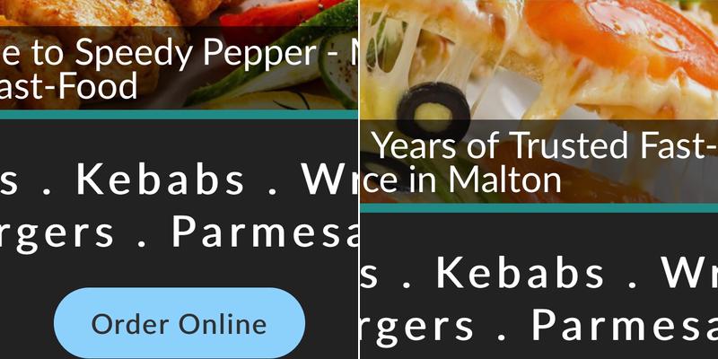 Speedy Pepper Menu