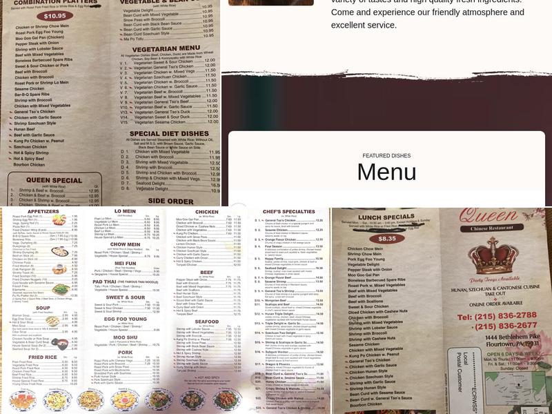Queen Menu