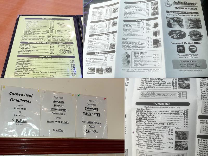 A J's Menu