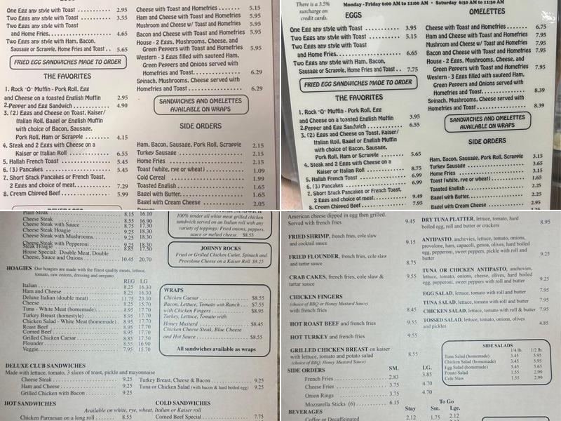 Rocky’s Deli Style Restaurant Menu