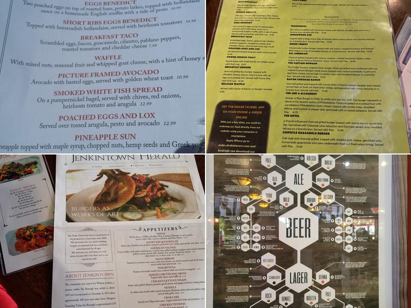 The Drake Tavern Menu