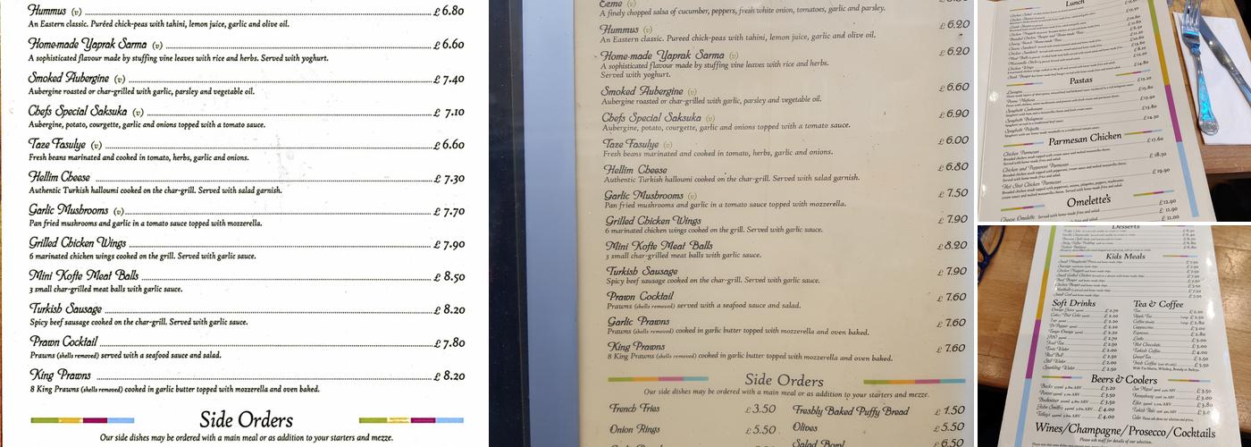 THE FOUR SEASONS RESTAURANT Menu