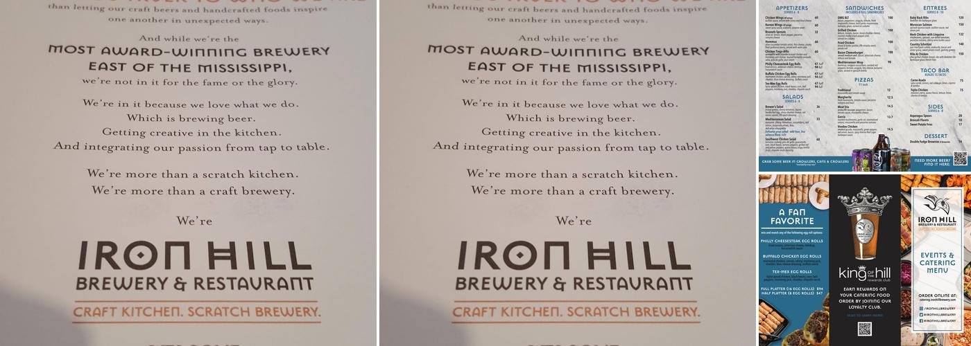 Iron Hill Brewery & Restaurant Menu