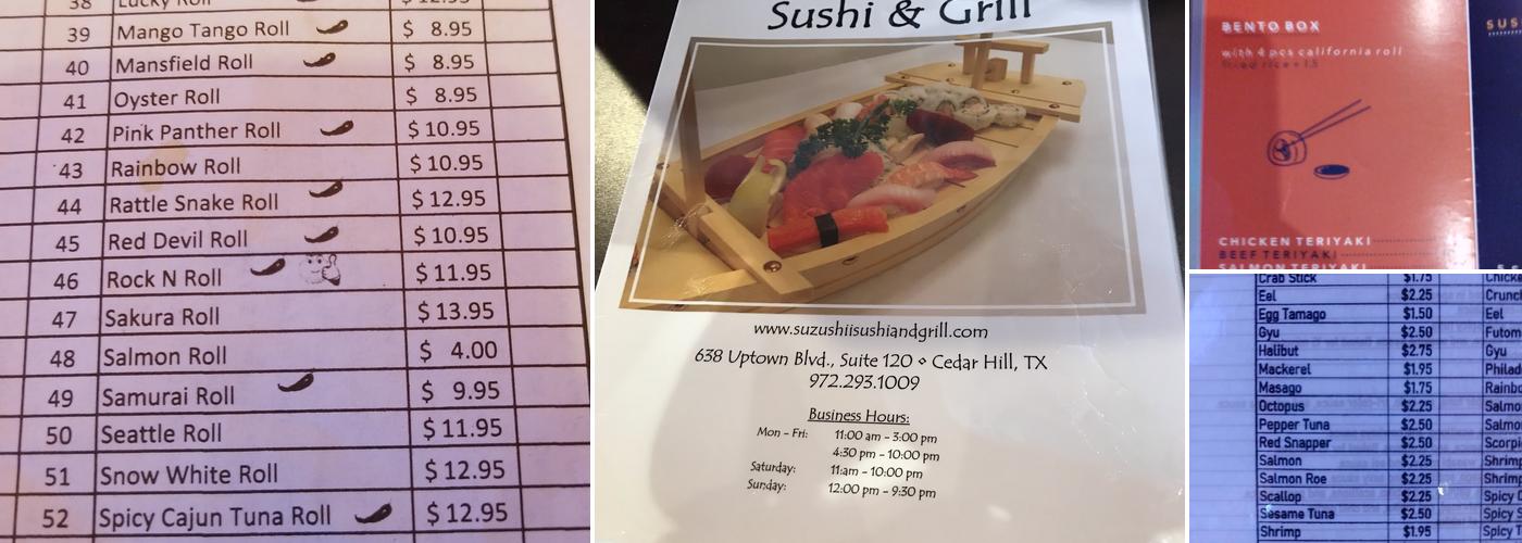 BN Sushi & Grill Menu