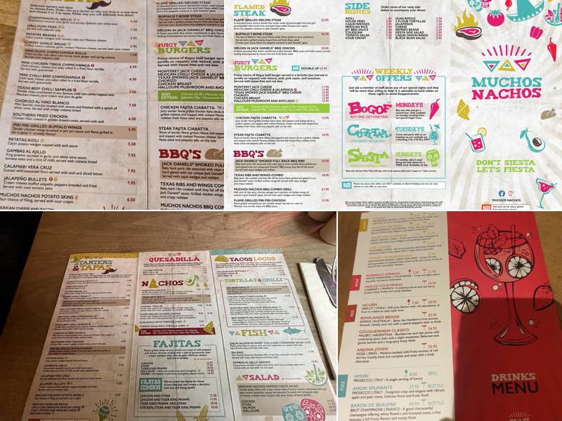 Muchos Nachos Menu