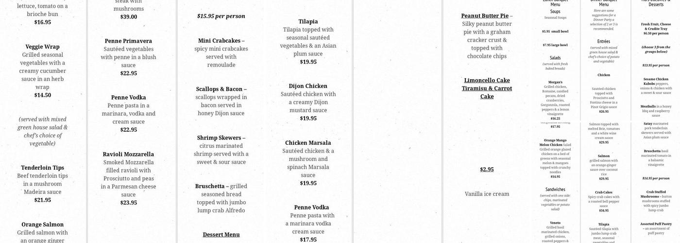 Morgan's Menu