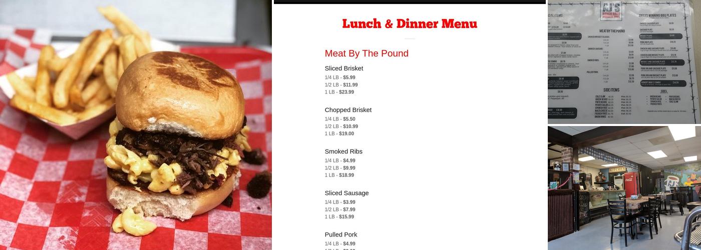 AJ's Ranch Road Grill Menu
