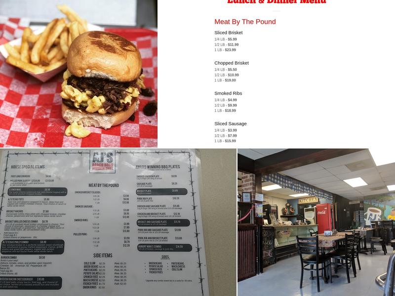 AJ's Ranch Road Grill Menu