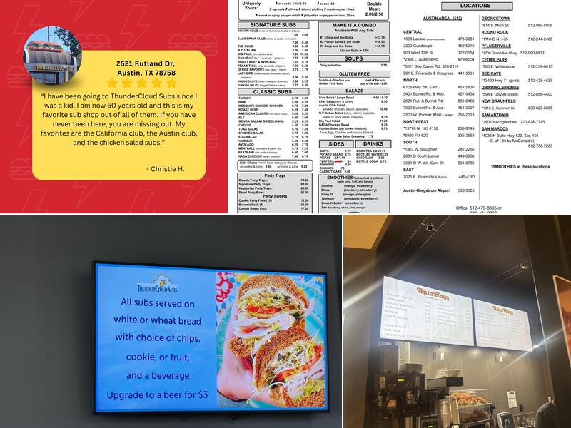 ThunderCloud Subs Menu