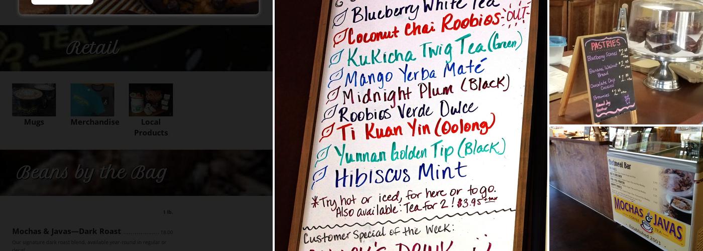 Mochas & Javas Menu
