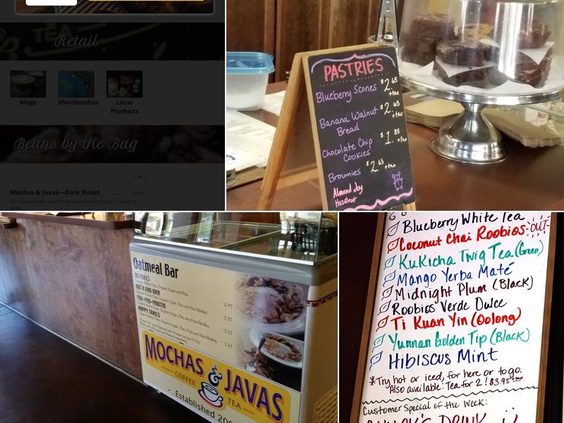 Mochas & Javas Menu