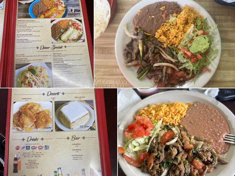 Durango Restaurant Menu