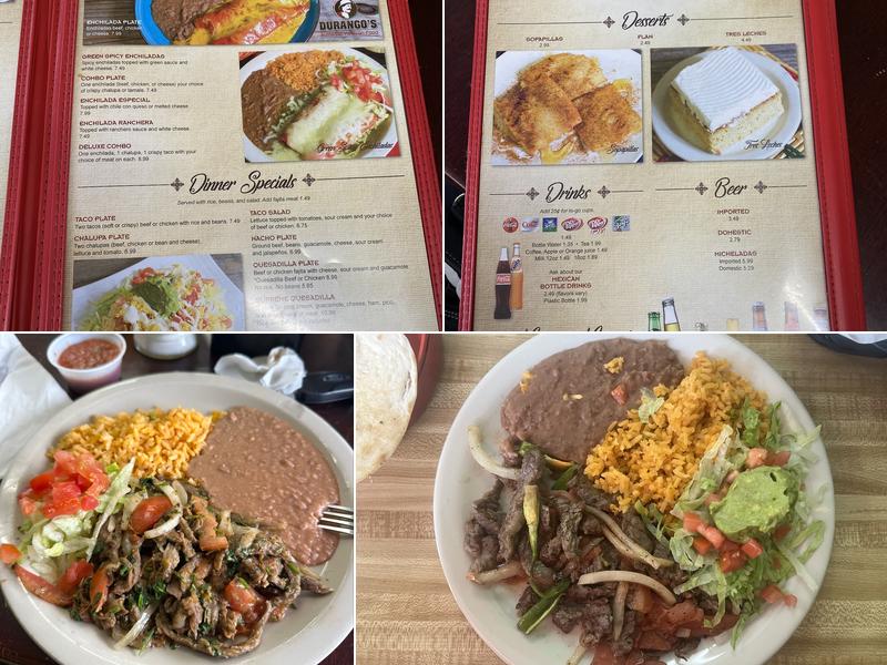 Durango Restaurant Menu