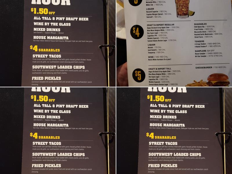 Buffalo Wild Wings Menu