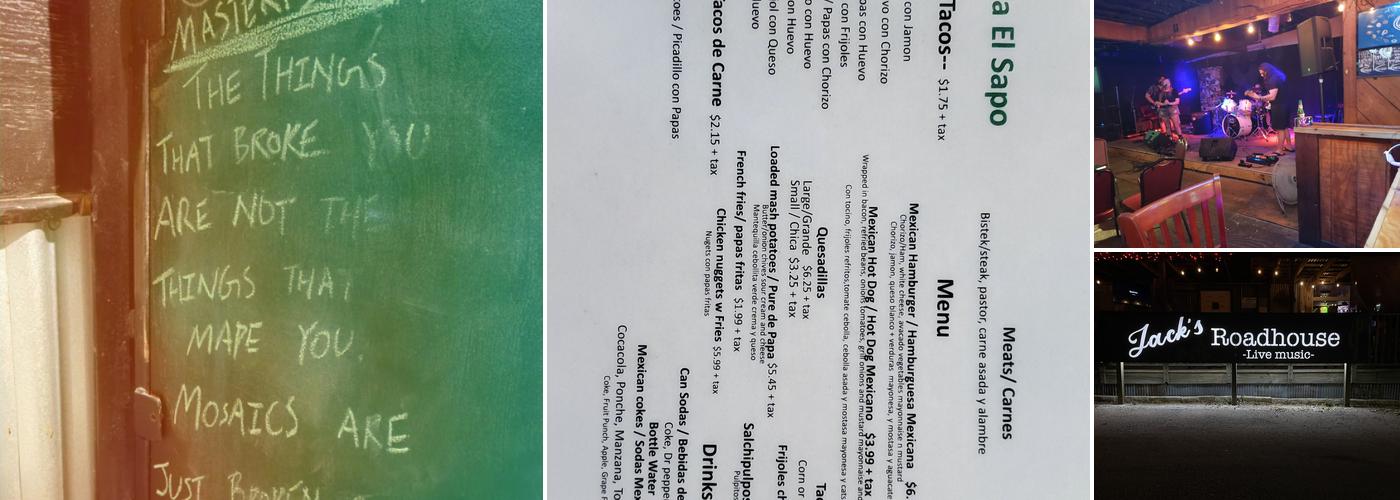 Jack's Roadhouse Menu